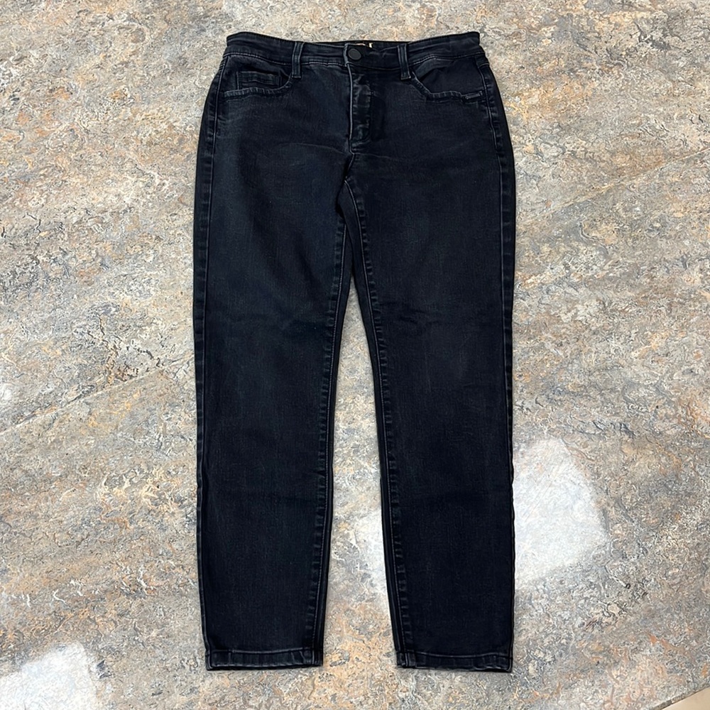 FDJ French Dressing Jeans Christina Black Denim Size 10, Slim Ankle Cropped